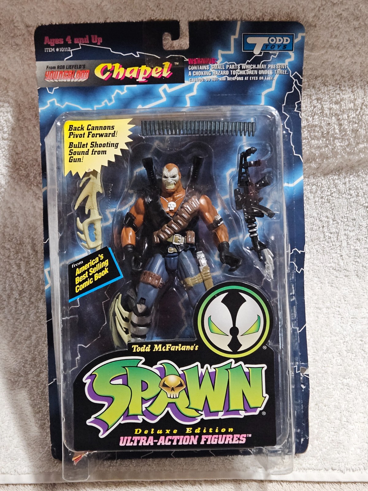 SPAWN &lsquo;Chapel&rsquo; Action Figure NIB Youngblood Todd McFarlane 1990s