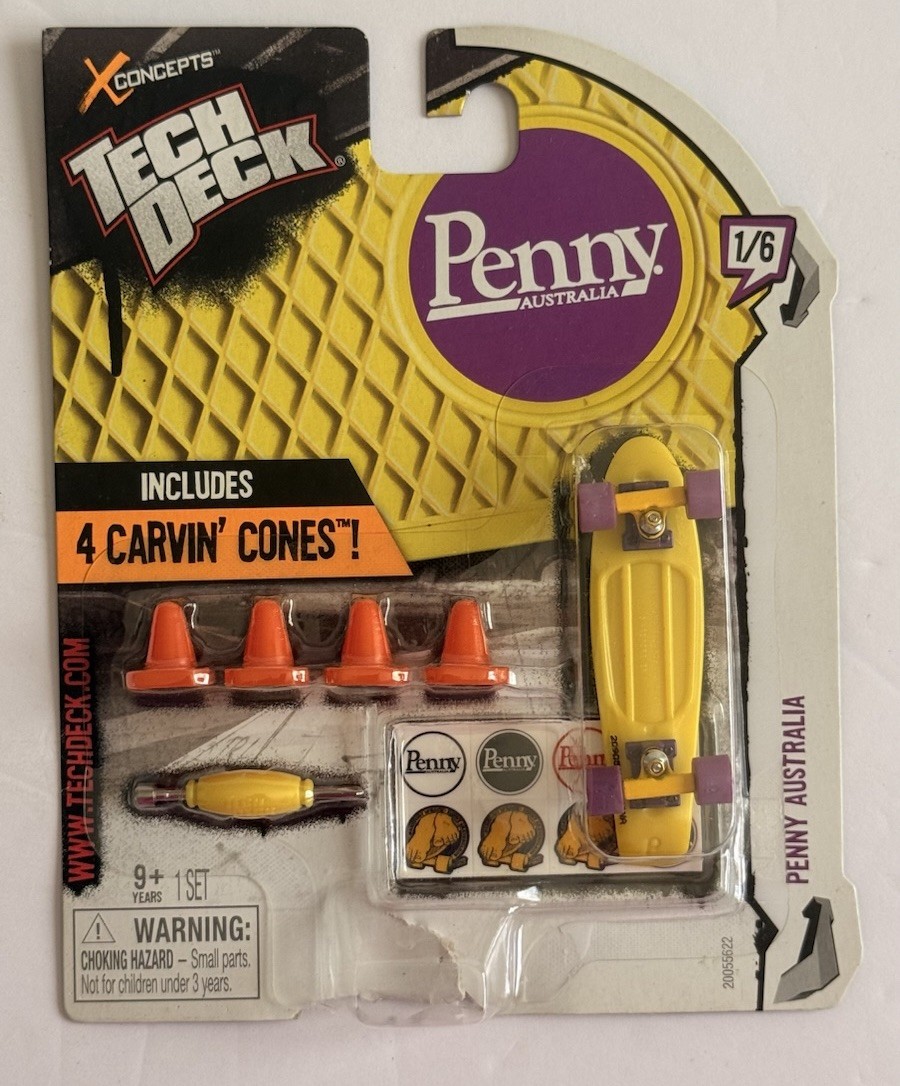 Tech Deck Penny Australia Carvin Cones Fingerboard 96mm Skateboard Damage