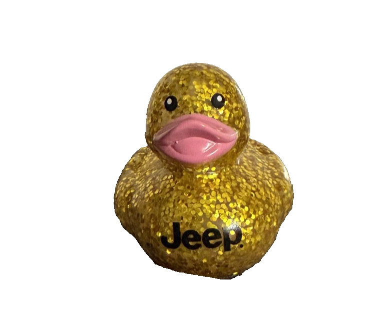 GOLD GLITTER IT&rsquo;S A JEEP THING COLLECTIBLE RUBBER DUCK APPROX. 2 in