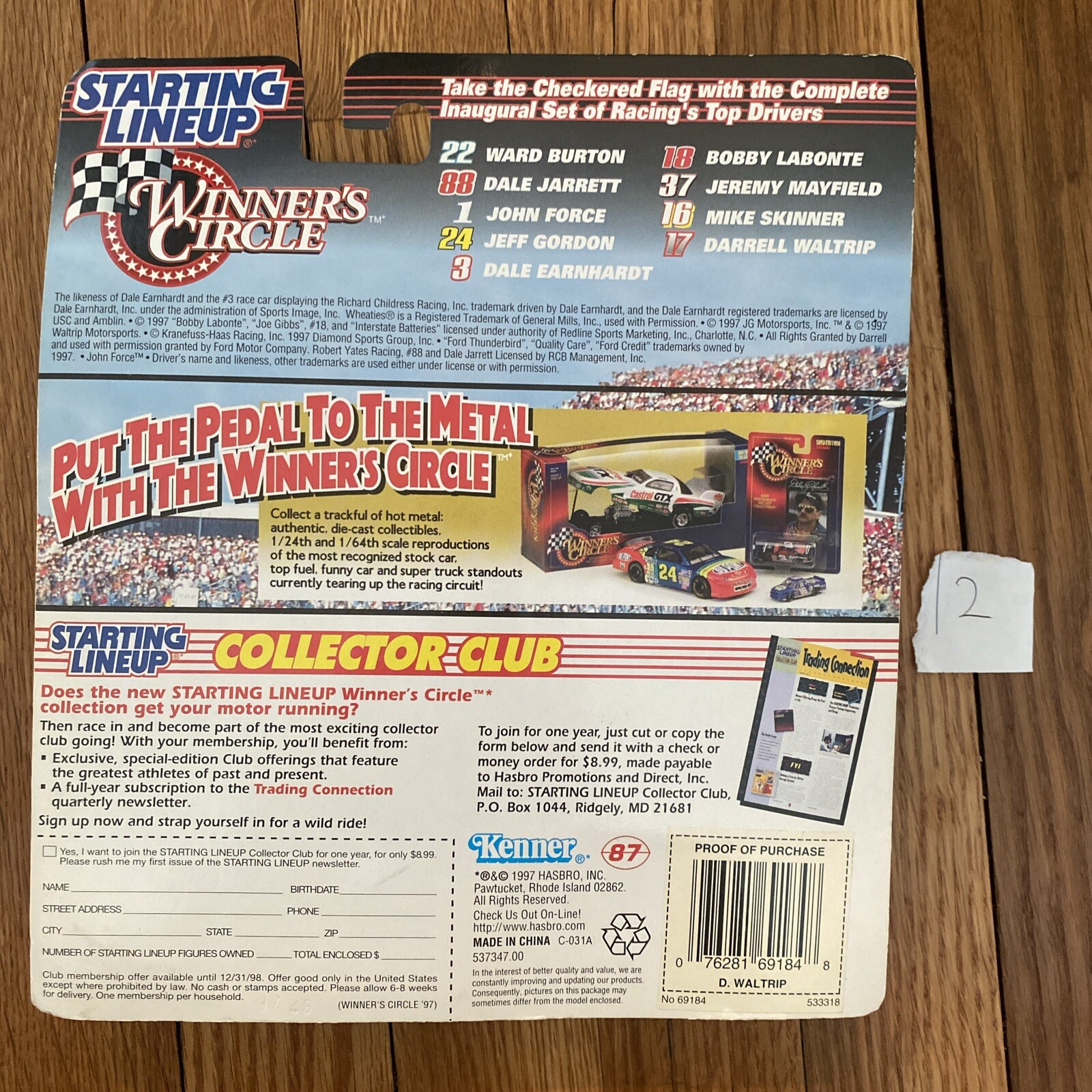 Starting Lineup Darrell Waltrip Figure Winners Circle 1997 With Card Helmet NIP
