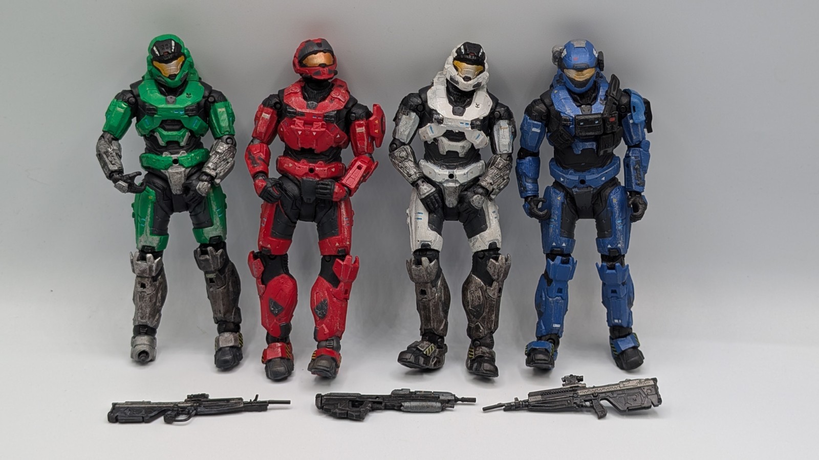 McFarlane Toys Halo Reach Spartan Series 5&Prime; Action Figure Lot Of 4