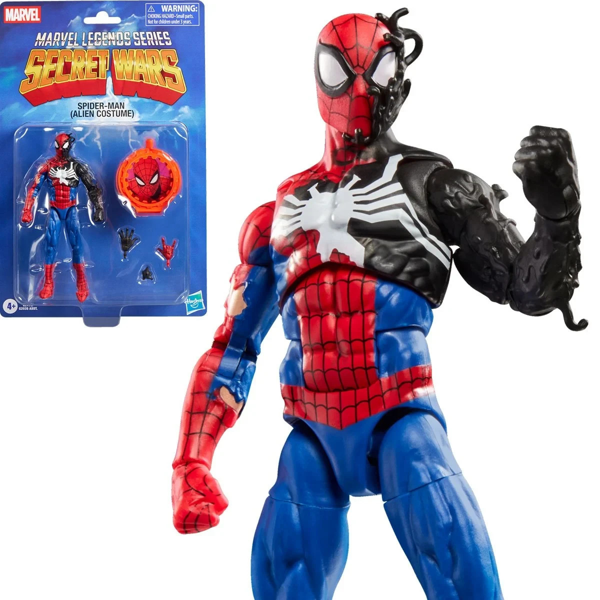 Secret Wars Marvel Legends Series Spider-Man (Alien Costume) 6 In Action Figure