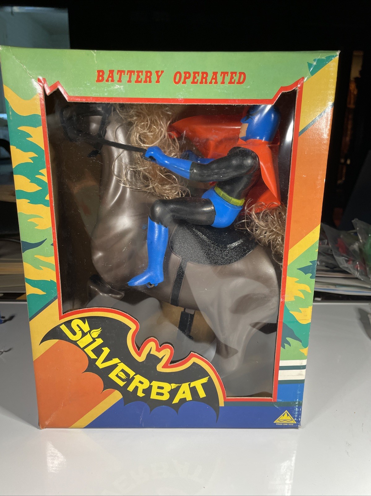 VINTAGE SILVERBAT BATMAN BOOTLEG. Action Figure RARE MIB Box Chuan Shin Toy T2-6