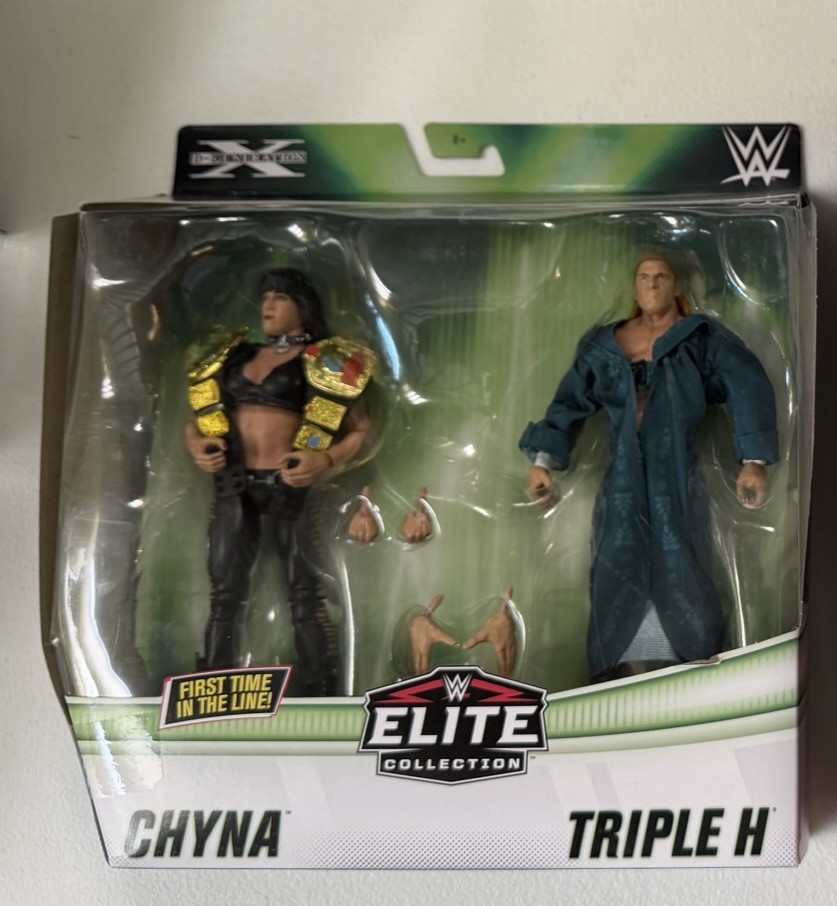 Mattel WWE Elite Collection DX Chyna & Triple H 2 SET w/2 Belts NEW