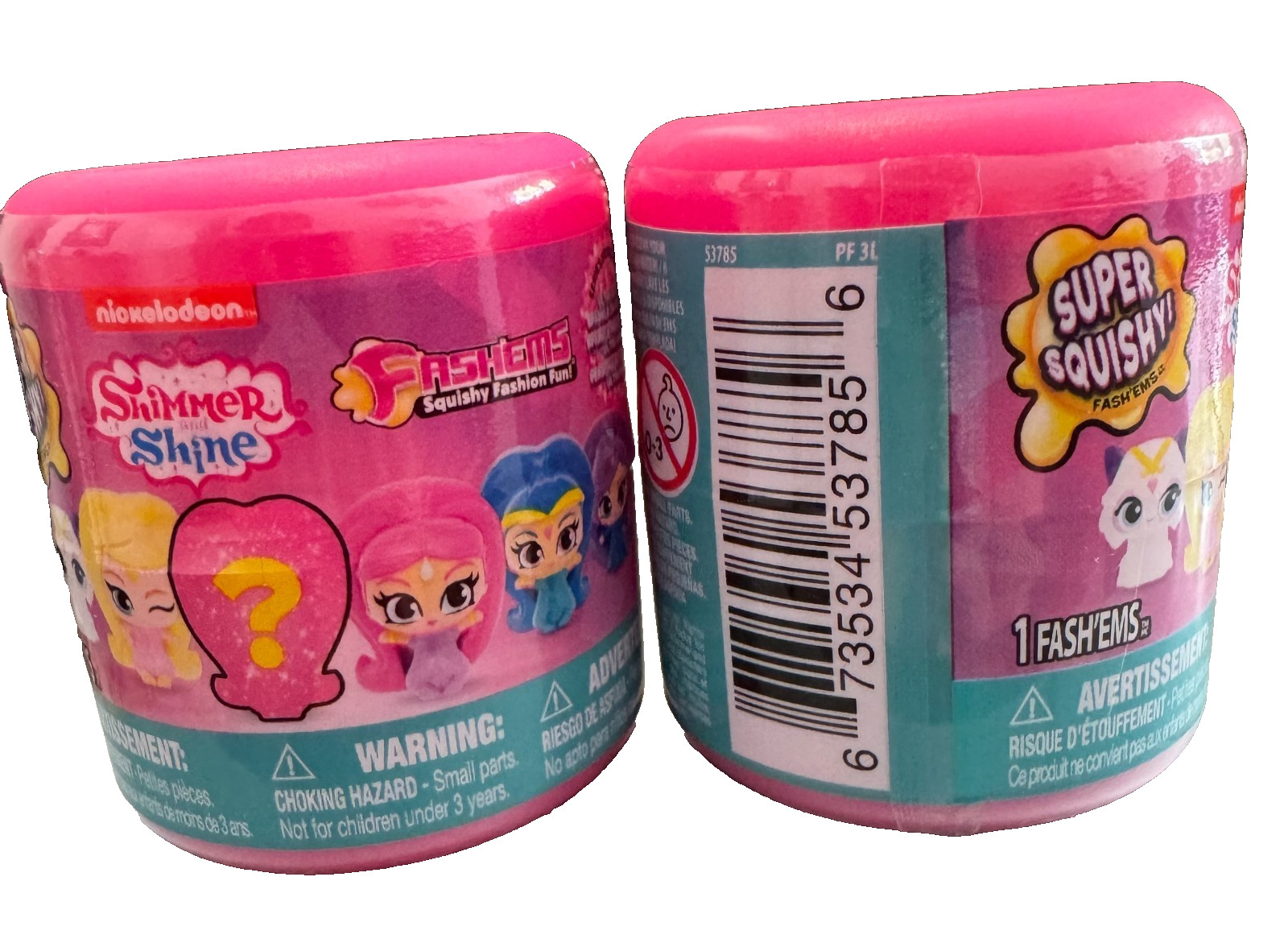 2x Shimmer & Shine Fashems Squishy Fashion Fun Doll Series 1 New/Sealed/Random