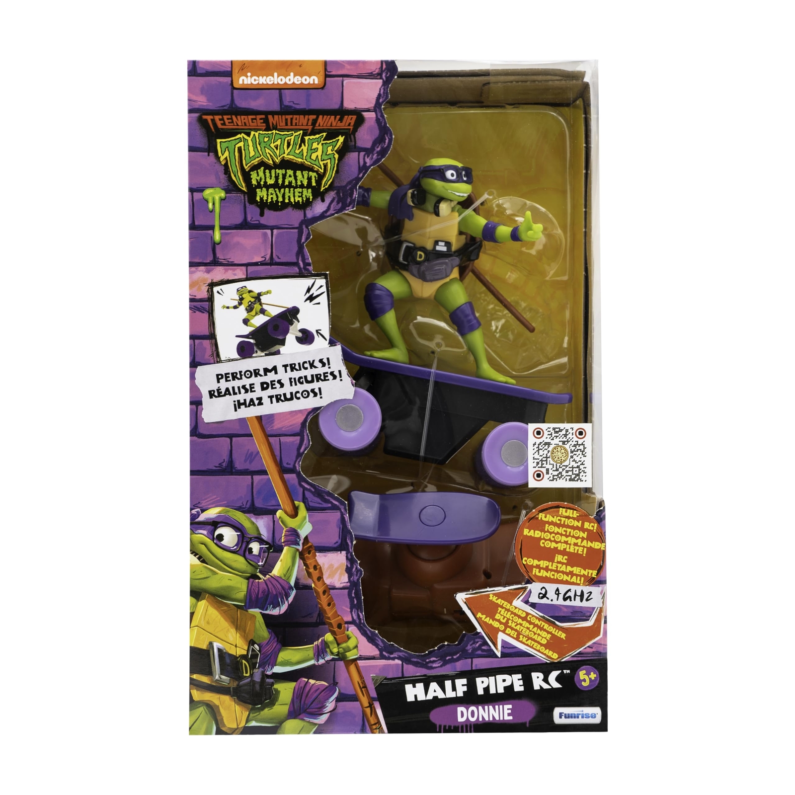 Donatello Remote Control Skateboard RC Vehicle TMNT Toy Ages 5 and Up