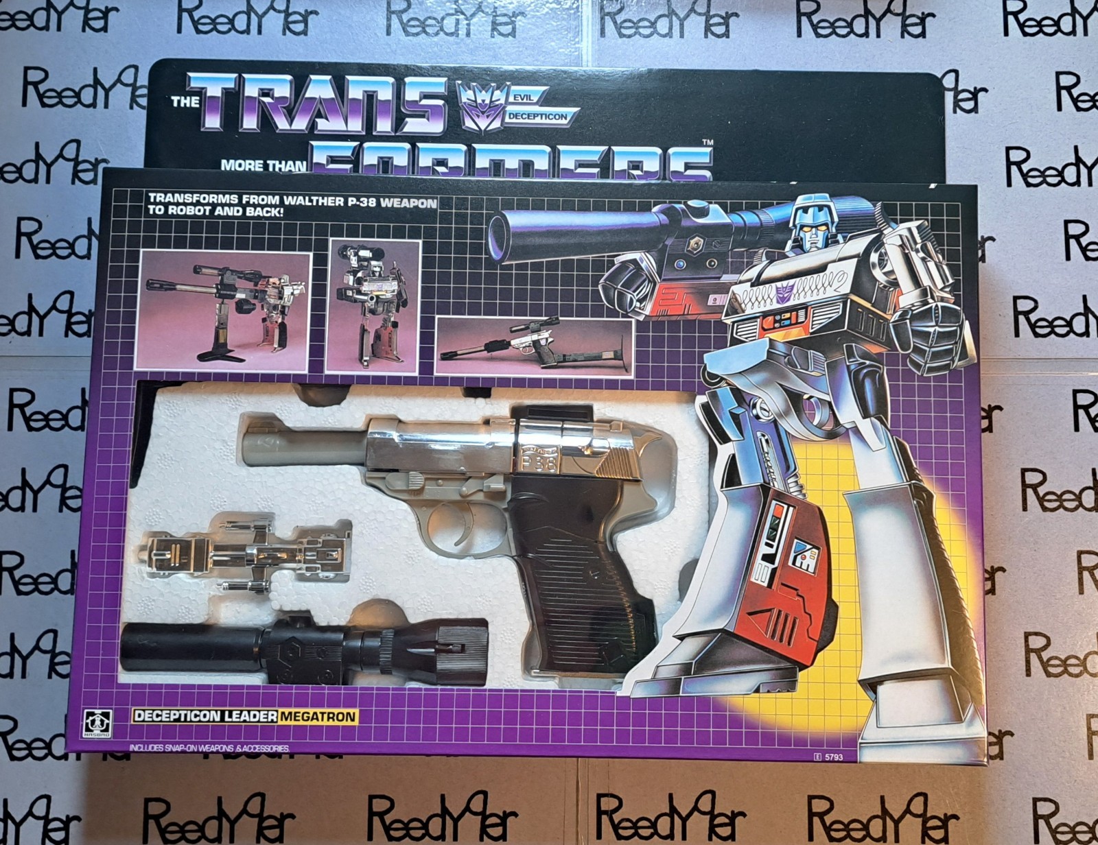 USA Transformers G1 Reissue MEGATRON Decepticon Leader Gun P-38 Pistol Toy New