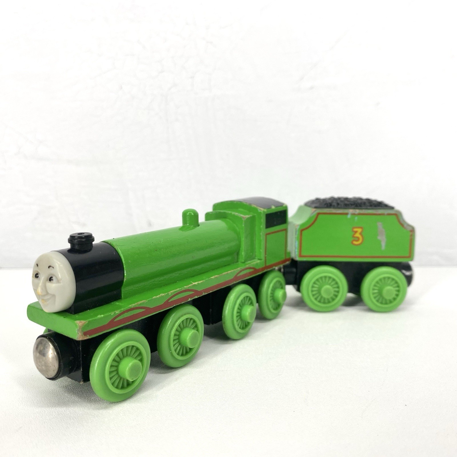Thomas & Friends Wooden Railway Henry Tank Engine And Tender Vintage 2001
