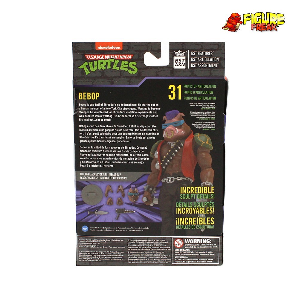 The Loyal Subjects BST AXN TMNT Wave 3 80s Bebop 5&Prime; Figure