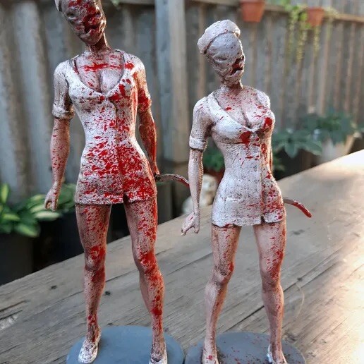 Silent Hill Nurse Figure (Paint It Yourself Project) 3d Printed 8” Tall