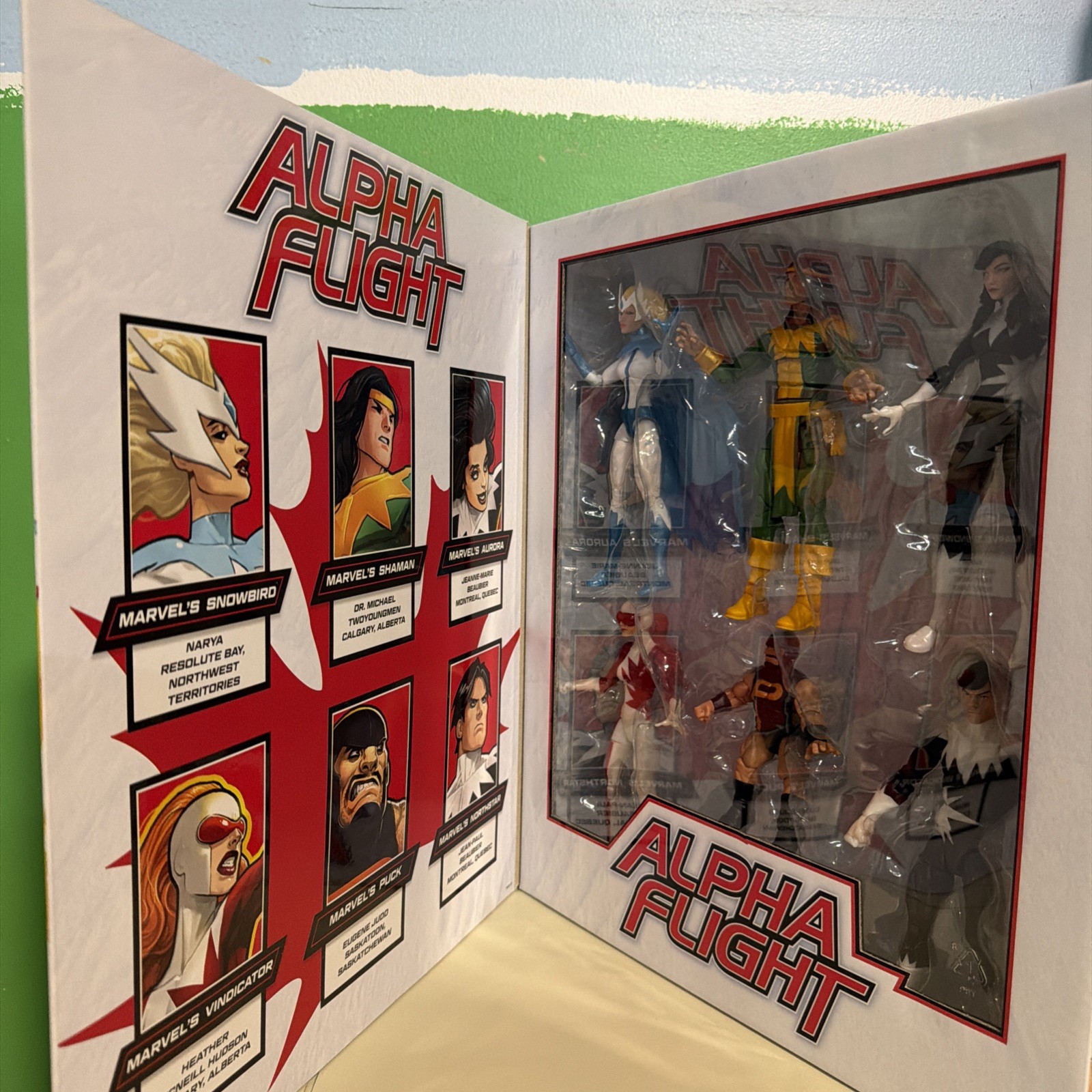 Hasbro Marvel Legends Series Alpha Flight 4-Figure Set Shaman Aurora Puck