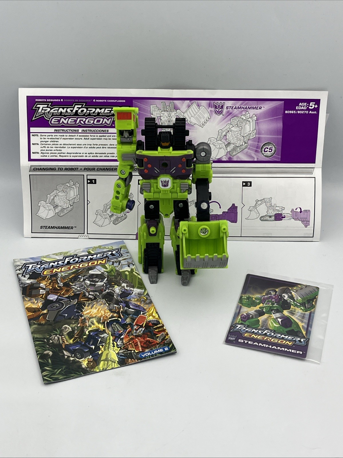 Transformers Steamhammer Energon Constructicon Team w/ Instructions & Card