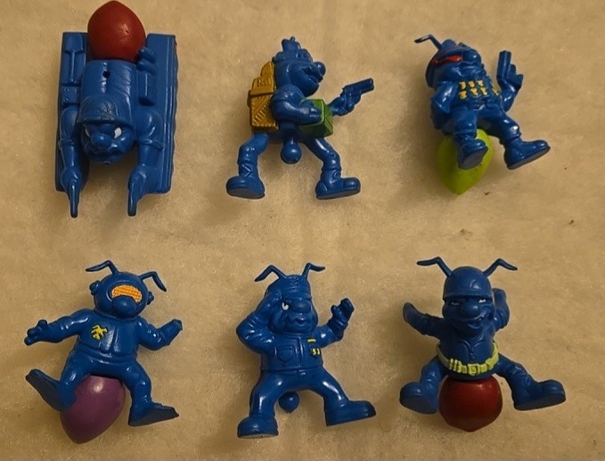 Army Ants Action Figures 1987 Vintage Lot Of 6 Blue