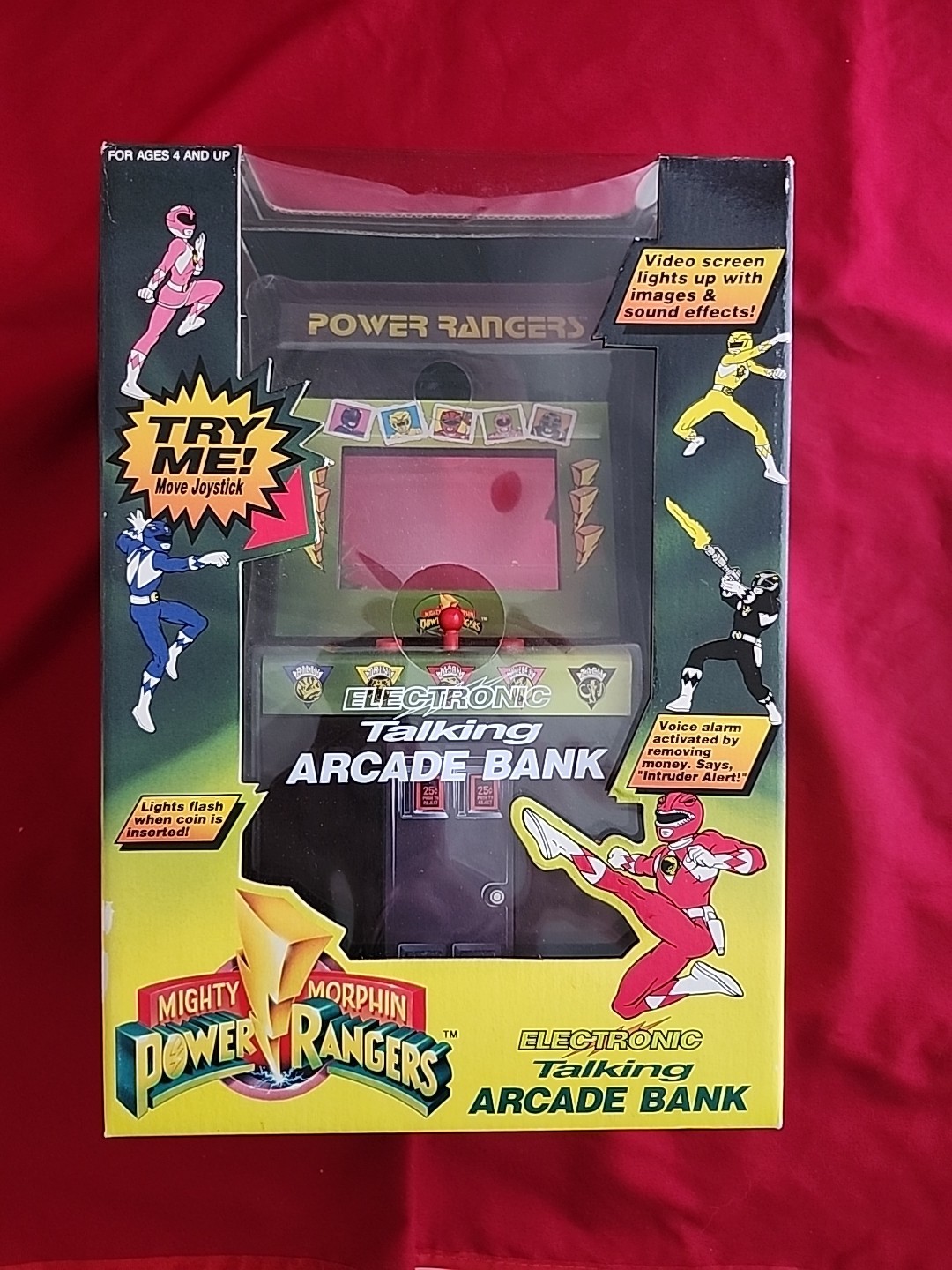 Power Rangers Electronic Talking Arcade Bank In Box