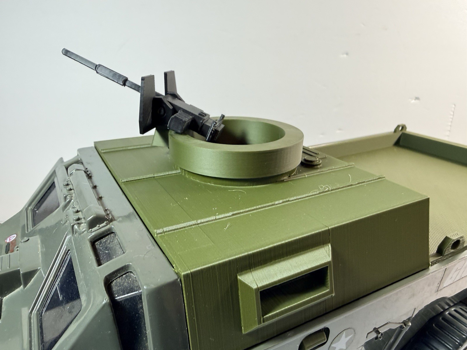 GI JOE APC top Replacement Cab W/ Flatbed & Manned Turret 3D Printed
