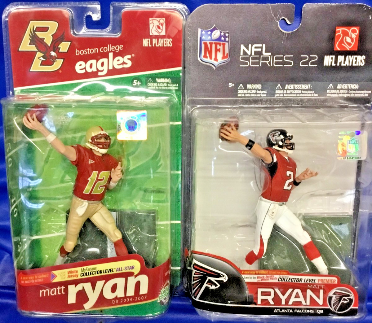 MCFARLANE NCAA NFL BOSTON COLLEGE EAGLES ATLANTA FALCONS MATT RYAN TWO FIGURES!!