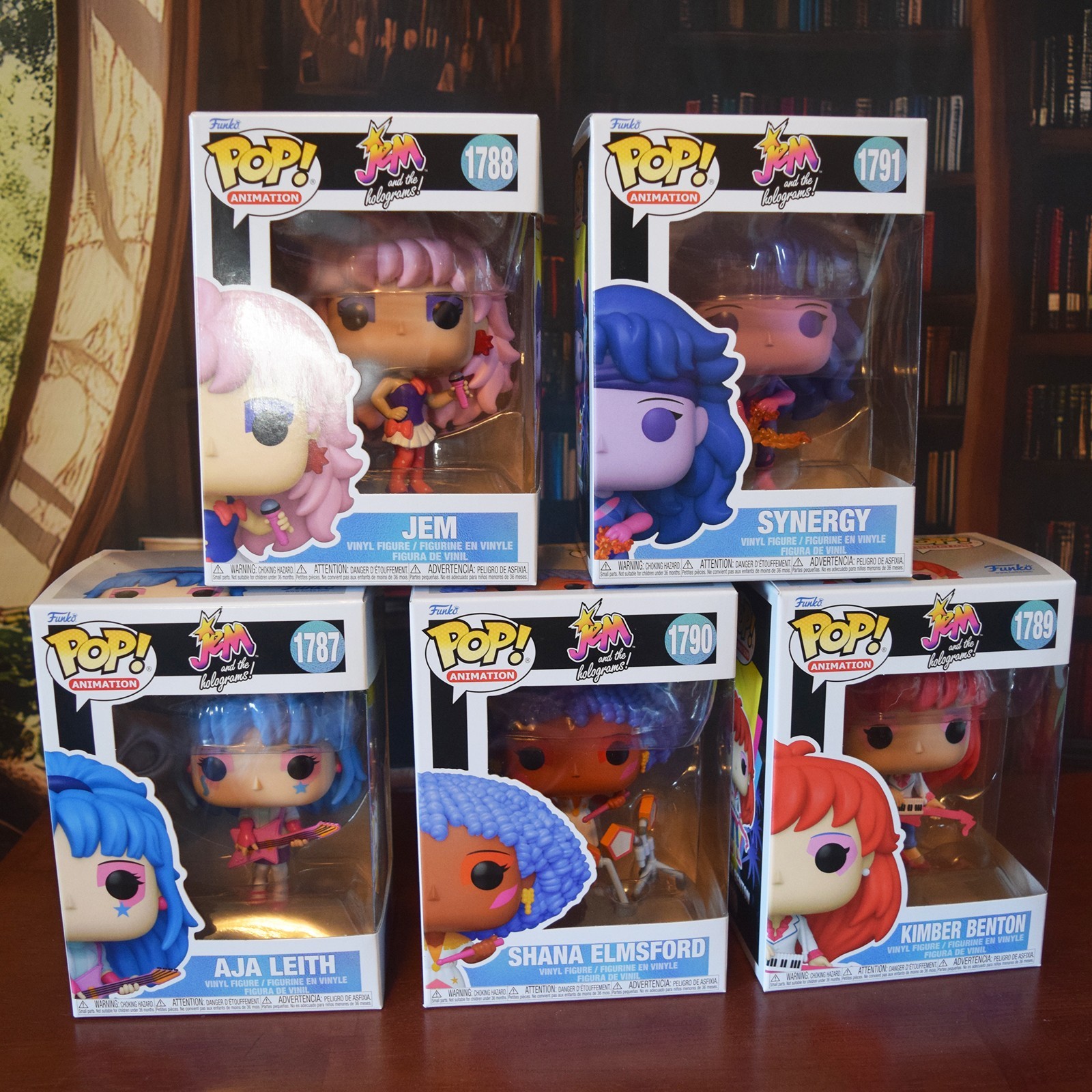 JEM & THE HOLOGRAMS Funko Pop Lot Figure Complete Set Retro 80s Cartoons Synergy