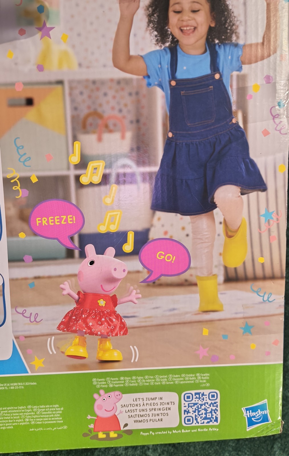 12&Prime; PEPPA PIG Singing And Dancing Doll. Plastic Body, Fabric Skirt +Yellow Boots