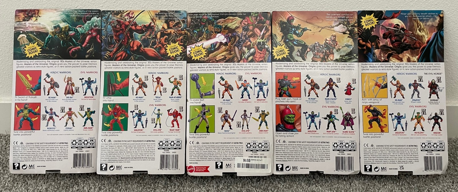 Masters of the Universe Origins Mer-Man Beast Man Evil-Lyn Trap Jaw Ninjor