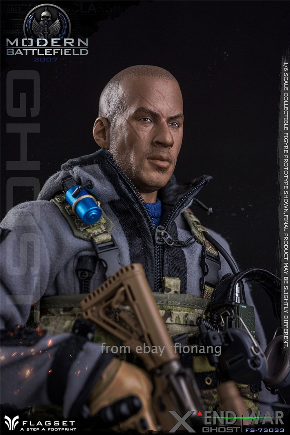 FLAGSET 1/6 Handheld Soldier Model Apocalypse War Series 73033 Death Squad Ghost