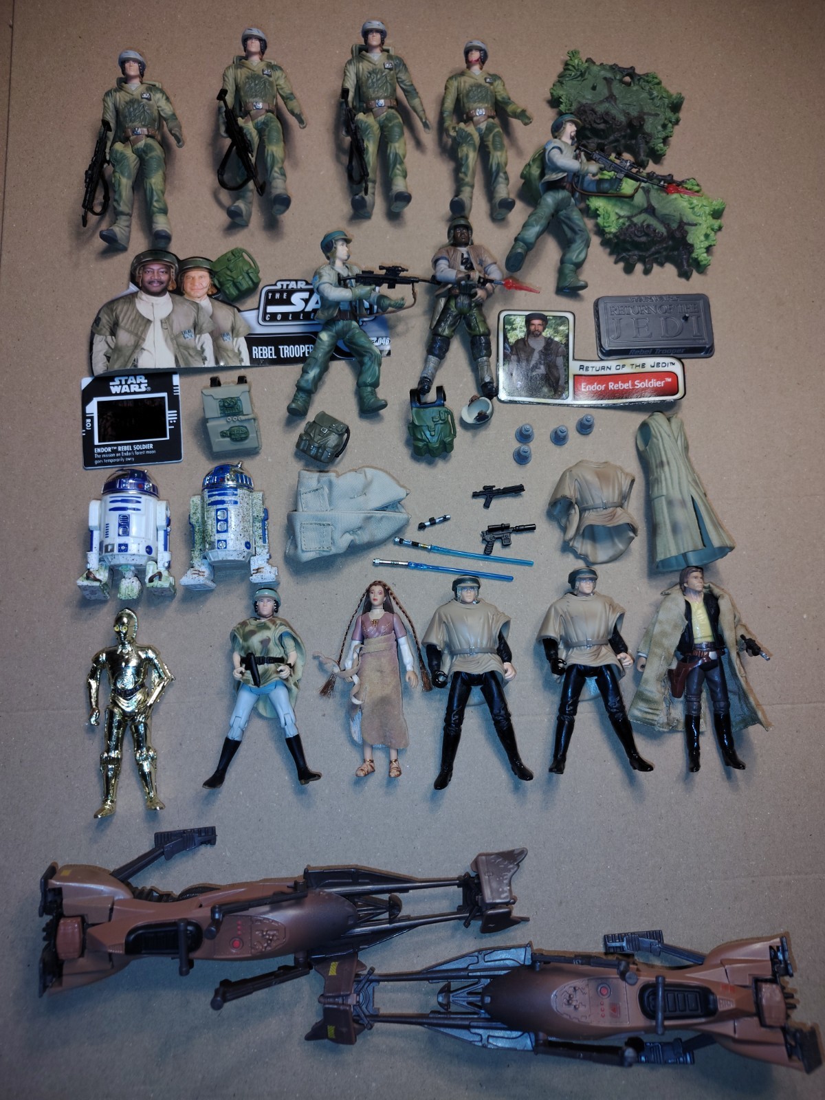 Star Wars Action Figure Indoor Battle Loose Lot Sale Luke Leia Han Solo R2 Rebel