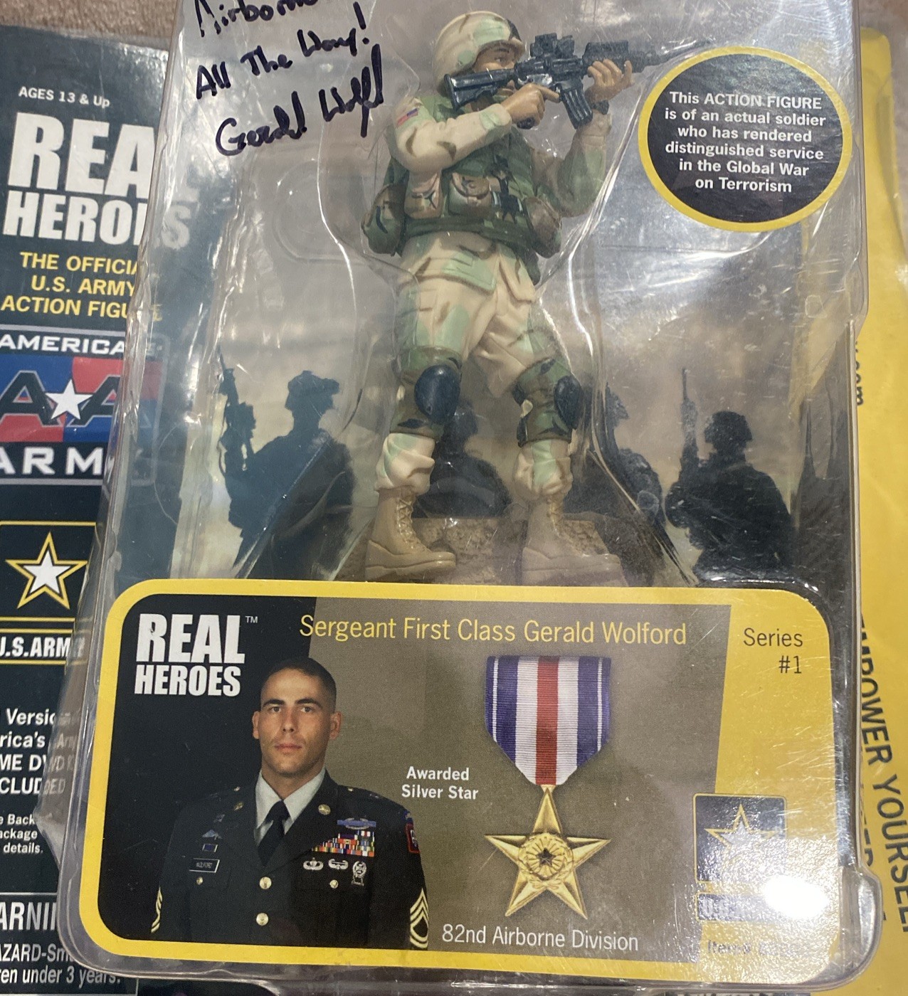 Real Heroes Sergeant First Class Wolford US Army Action Figure JAZWARES Signed