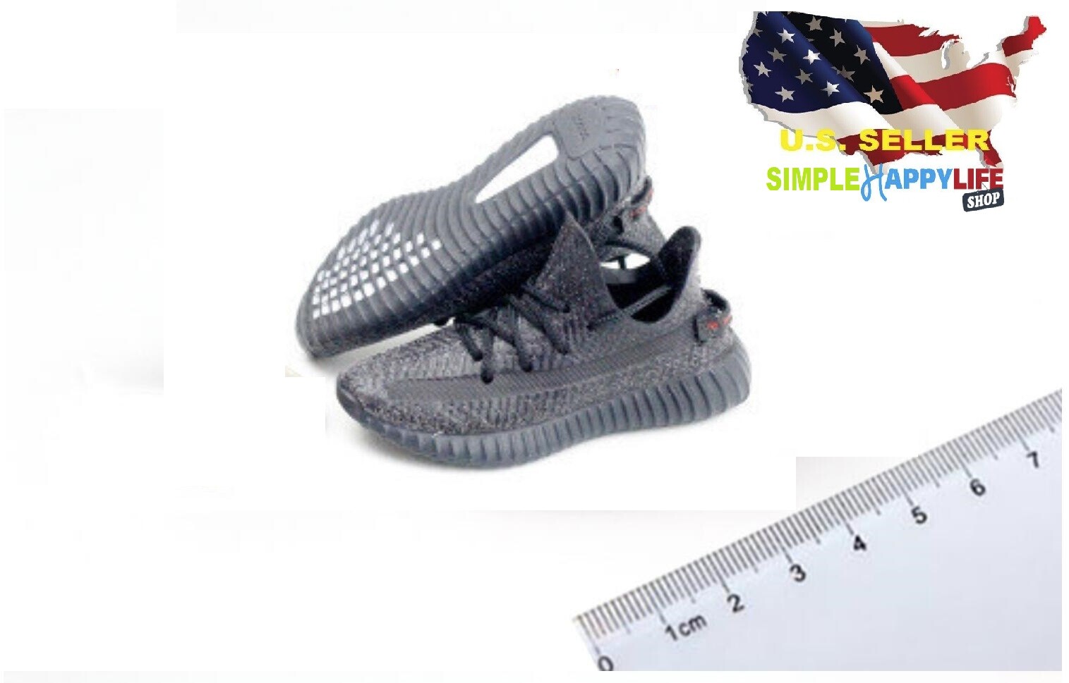 1/6 sneakers Shinning black shoes for 12&Prime; figure phicen hot toys ❶USA❶