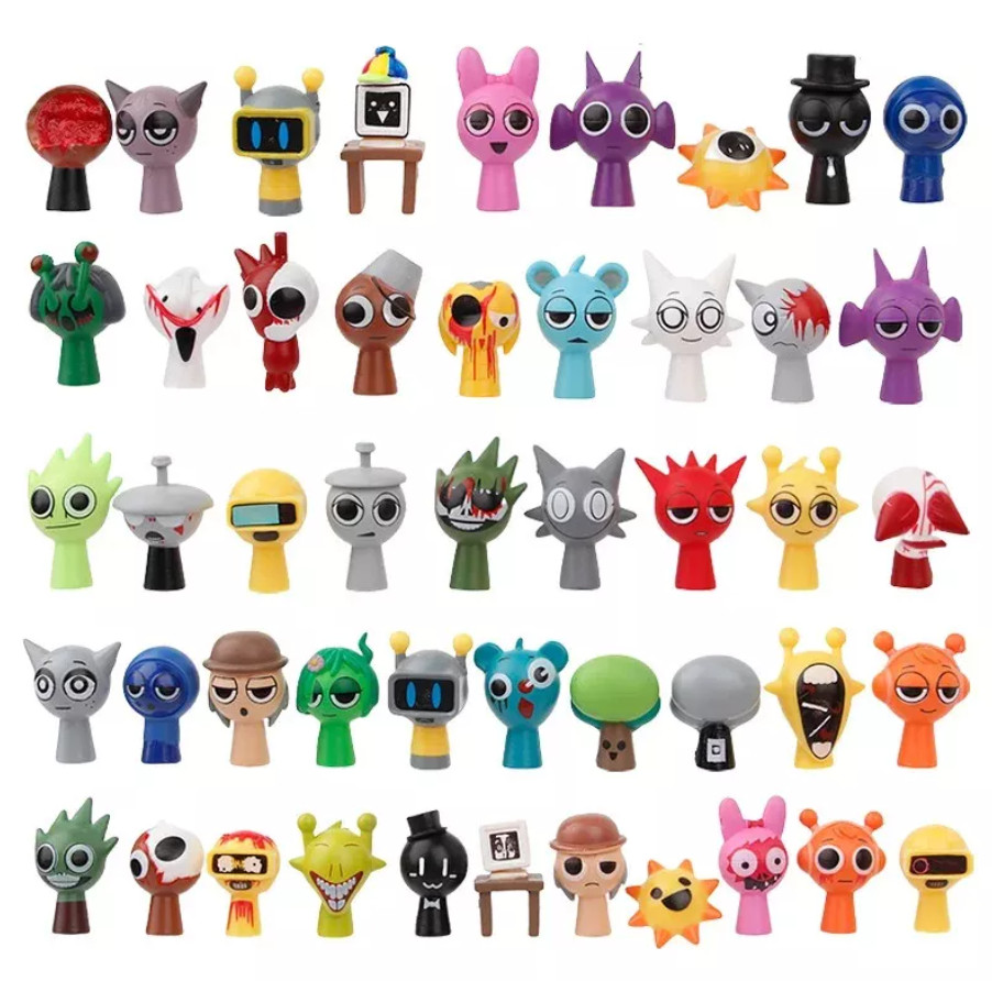 48pcs set Sprunki Model Toy Game Action Figures Toy Birthday Gift NEW