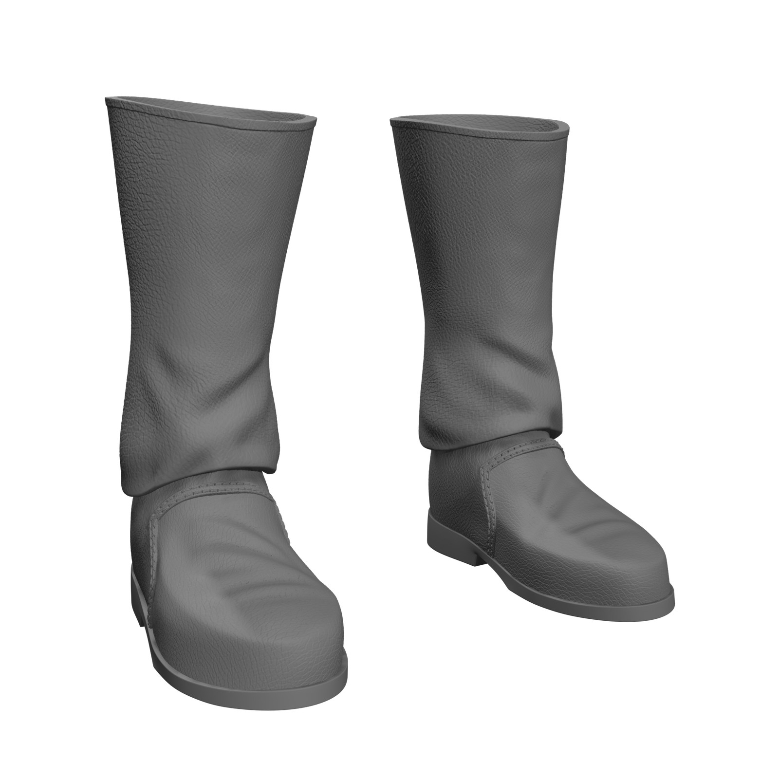 1/6 Scale Action Figure Boots: Basic Leather