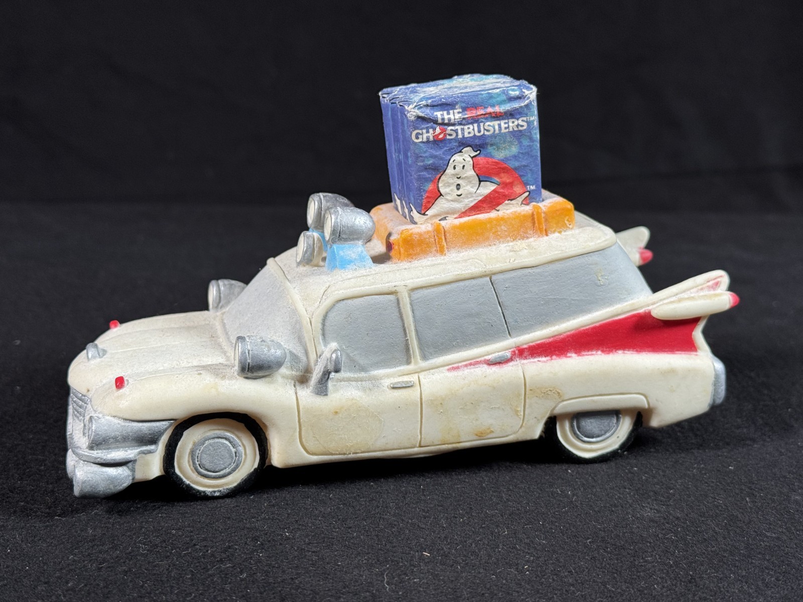 1986 The Real Ghostbusters Ecto-1 Car Movie Cartoon Floating Soap Dish w/ Soap