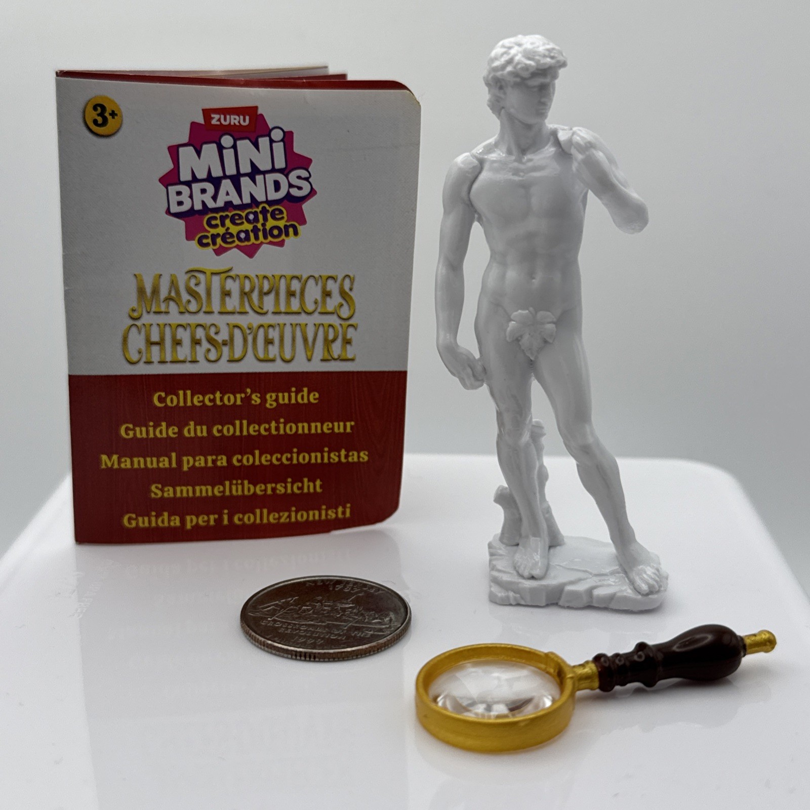 NEW & HTF! Mini Brands Create MASTERPIECES- *Iconic* 3” DAVID Statue