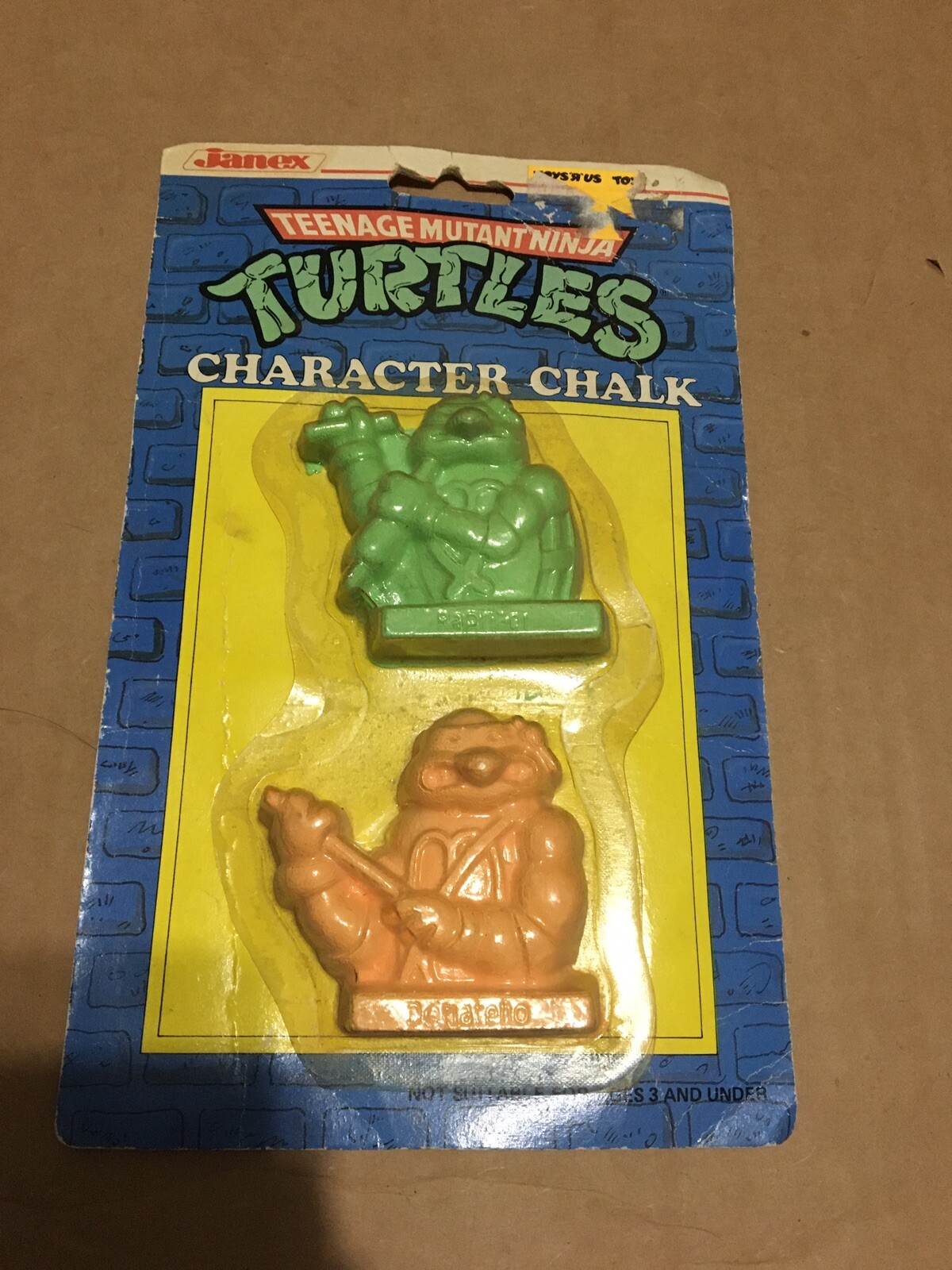 TEENAGE MUTANT NINJA TURTLES Character Chalk 1989 Janex SEALED Unopened TMNT