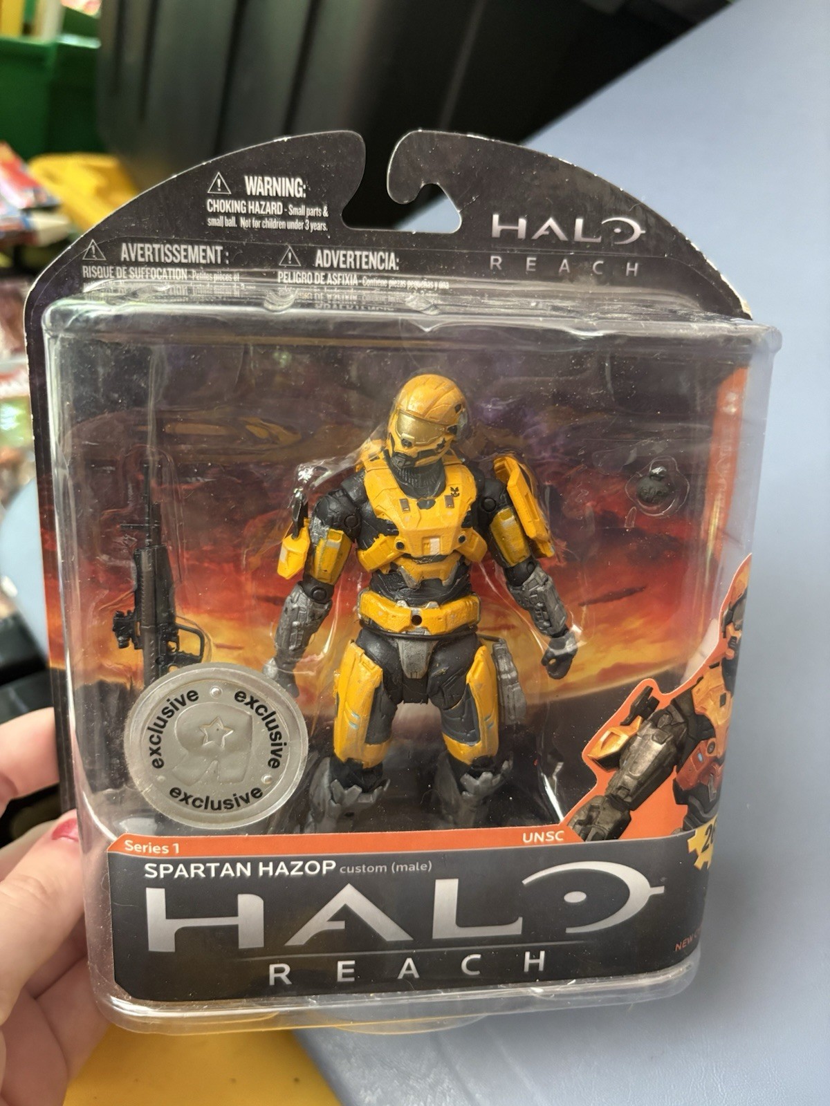 Gold Spartan Hazop Custom Male Series 1 Halo Reach Toys R Us Exclusive NIB