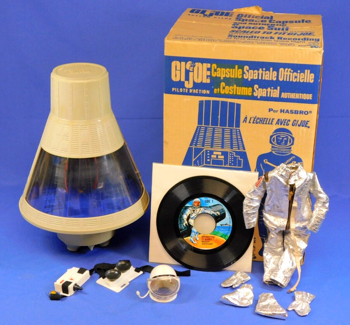 VINTAGE GI JOE 12&Prime; SPACE CAPSULE WITH SUIT 1966 FRENCH CANADIAN CANADA COMPLETE