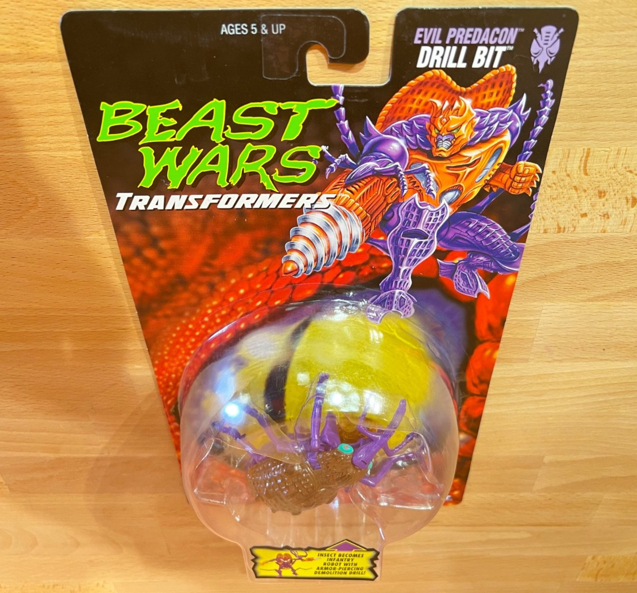 Beast Wars Transformers Drill Bit Predacon Kenner 1996 Action Figure NEW SEALED