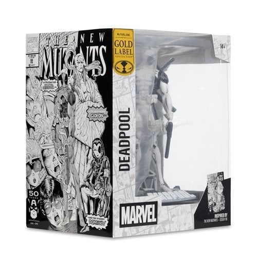 Marvel Deadpool The New Mutants #98 Line Art 1:10 Scale Posed Figure with Scene