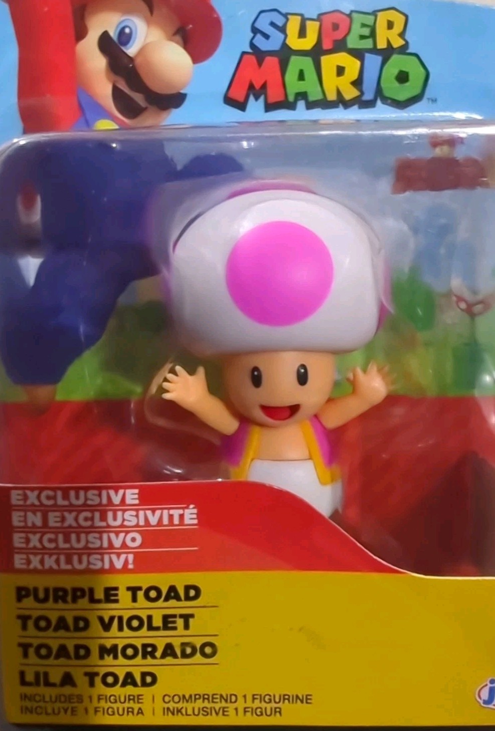 NEW Super Mario PURPLE TOAD 2.5&Prime; EXCLUSIVE Jakks Pacific Nintendo Figure NIB