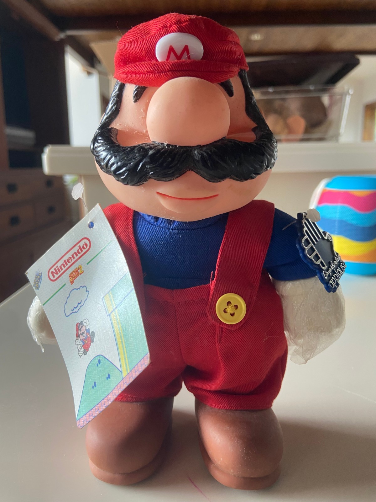 Vintage 1989 Applause Super Mario Bros Doll Figure Official Nintendo – w/Tags