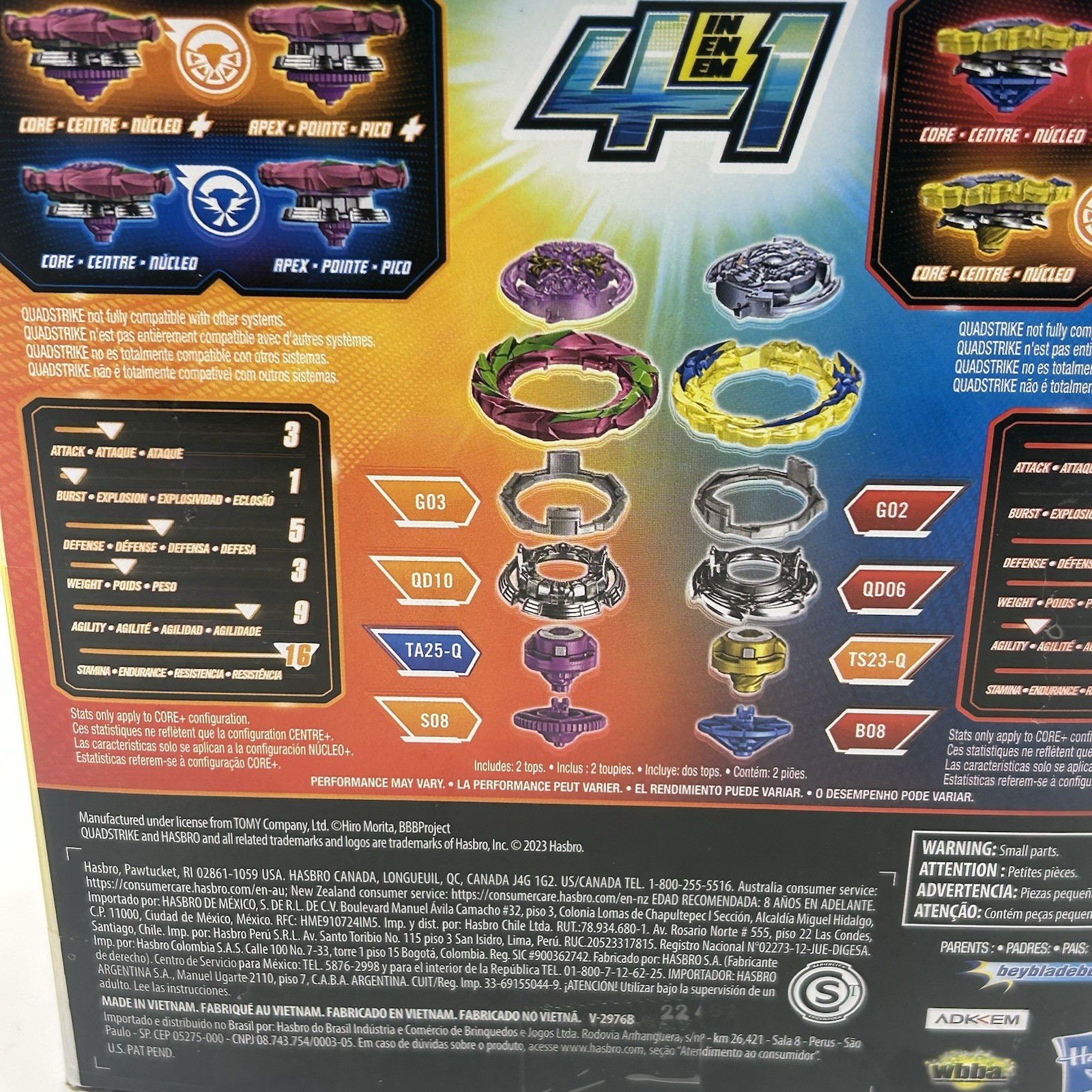 Beyblade Burst QuadStrike Ultimate Evo Valtryek V8 & Divine Xcalius X8 Dual Pack