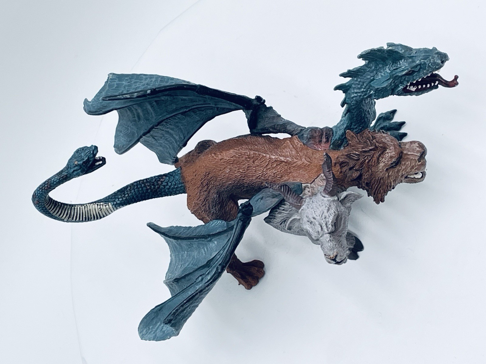 Safari Mythical Realms Chimera Figure 3-Headed Goat Lion Dragon Fantasy Creature