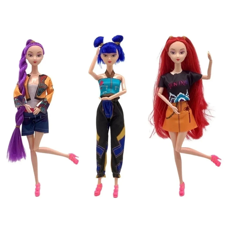 Kpop Devil Hunters Dolls Cosplay Collectible Figure Toy Anime 3 Doll Set