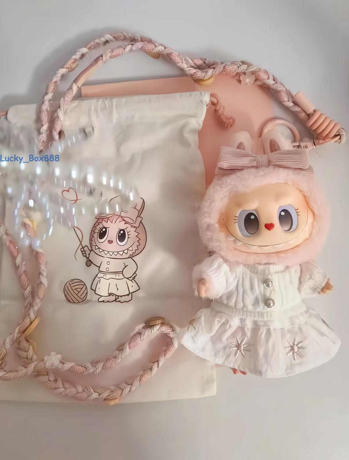 Authentic Pop Mart Mokoko Fall Into Sweaters Vinyl Plush Pendant Doll Sealed