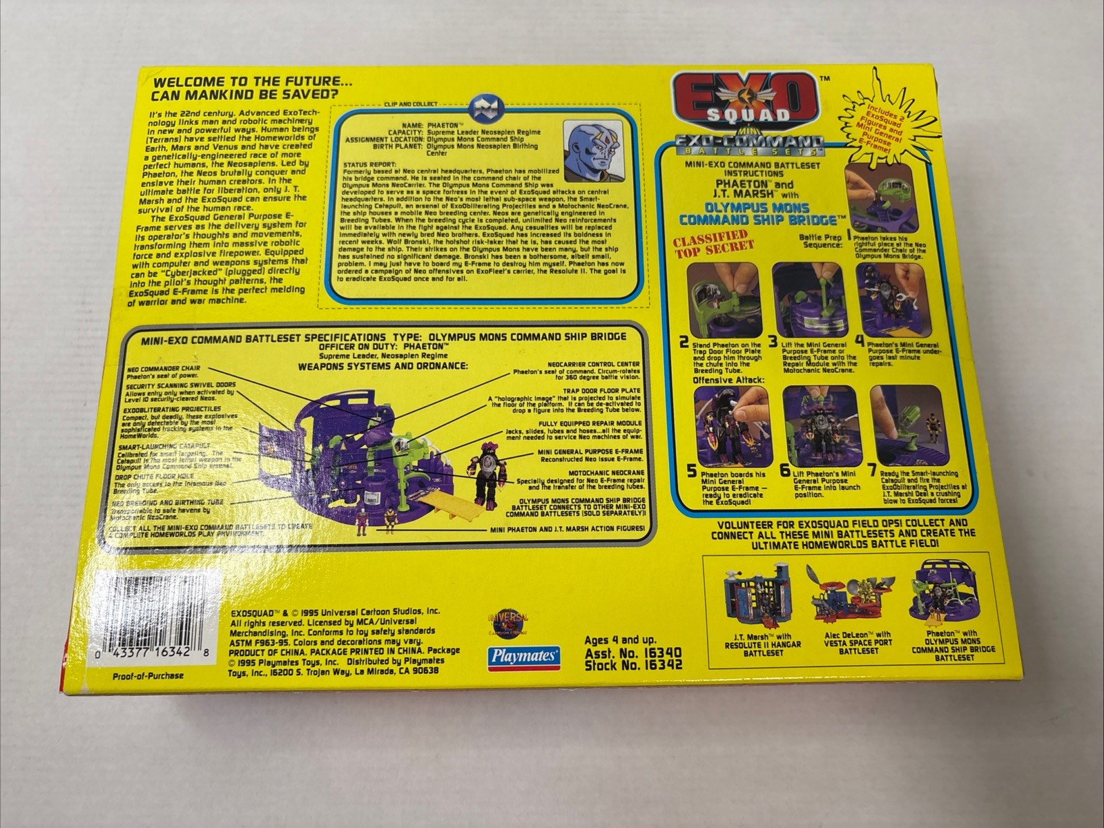 Playmates EXO SQUAD Mini Exo-Command Olympus Mona Command Bridge Ship BattleSet
