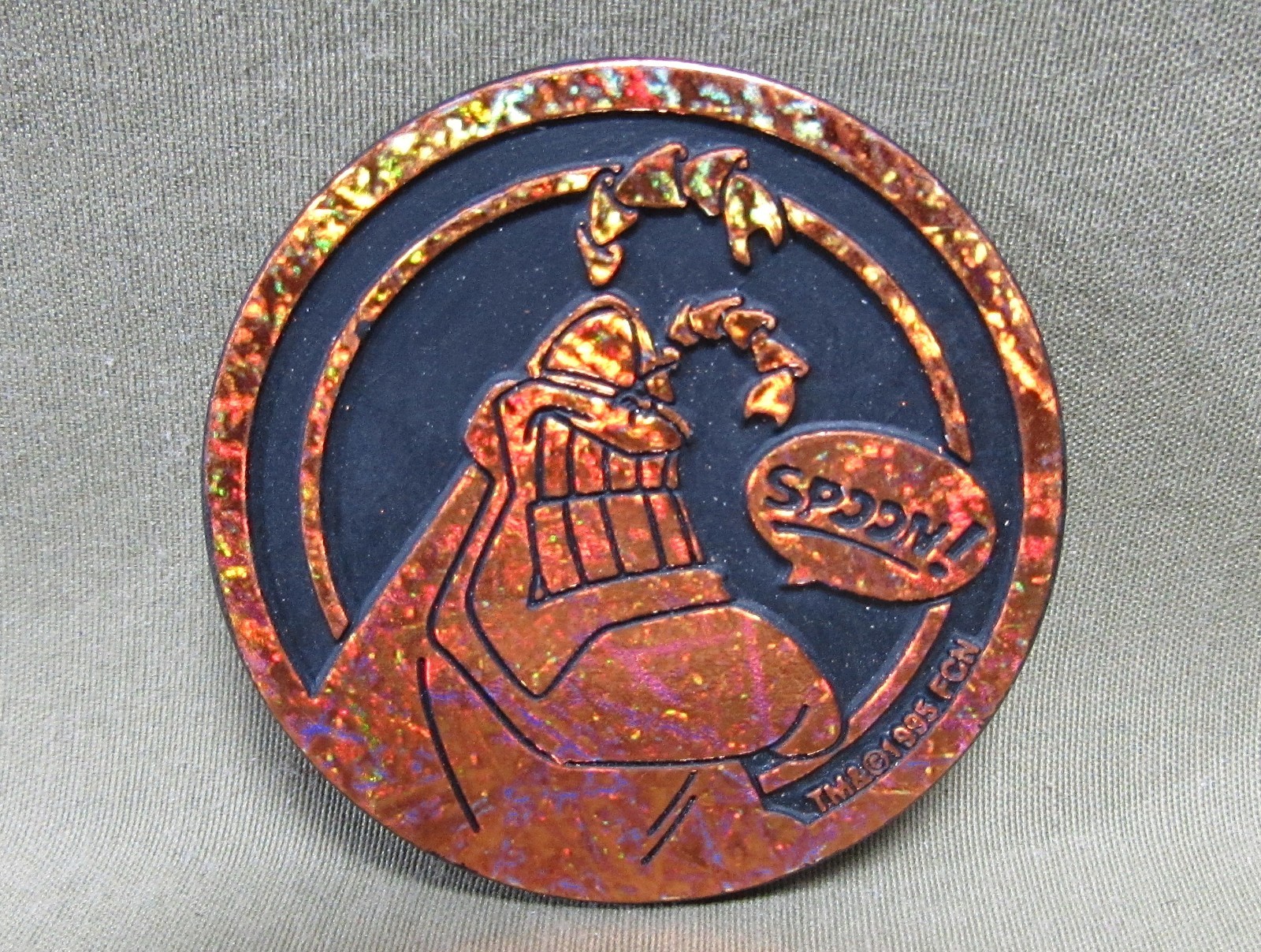 COPPER THE TICK « SPOON » KINI SLAMMER 1995 Plastic Pog Milkcap Fox Network