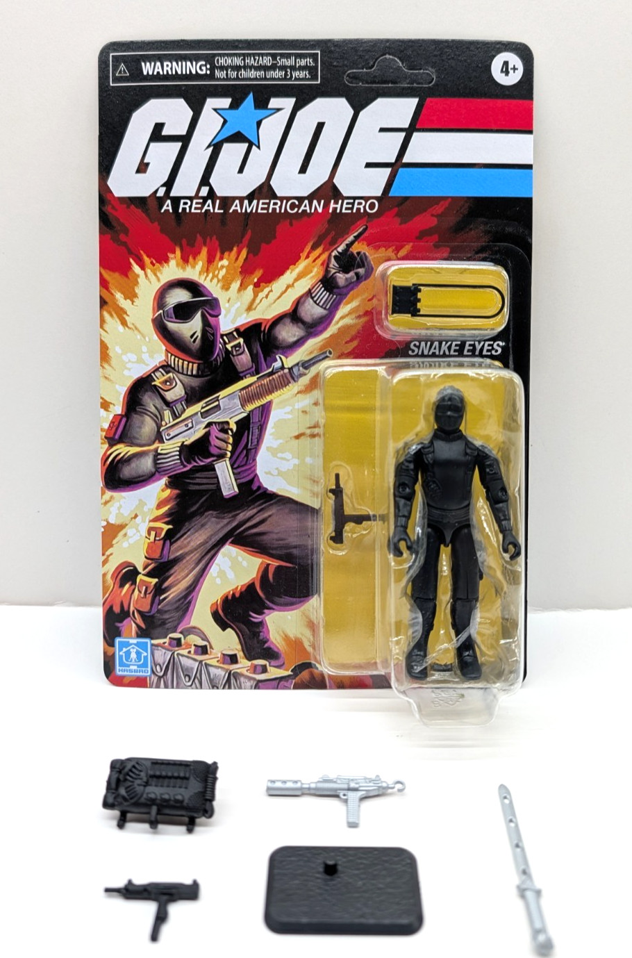 GI Joe Retro O-Ring 3.75&Prime; V1 Snake Eyes – Hasbro Pulse 2021/2022 ARAH – NEW