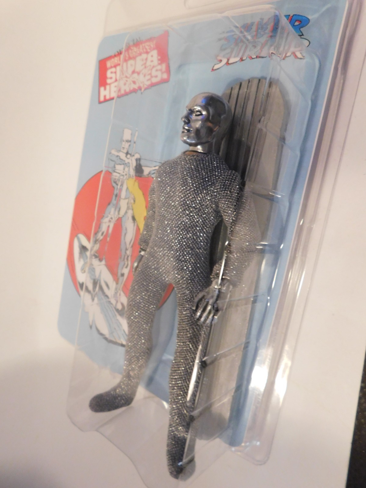Mego 8&Prime; Action Figure Custom Marvel Comics Defenders Silver Surfer Clamshell Pk