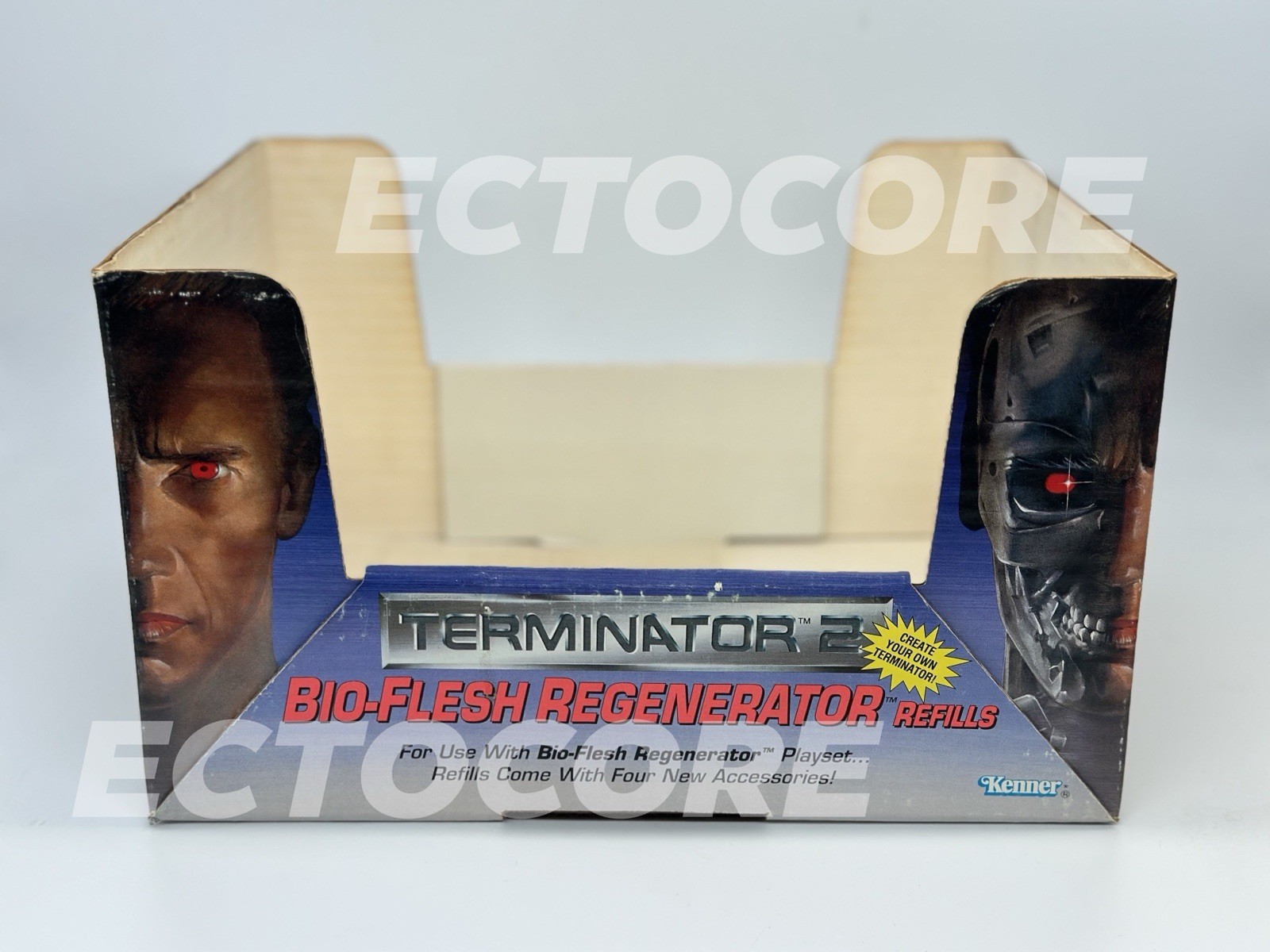Vintage 1991 Kenner Terminator 2 Bio-Flesh Regenerator Refill Retail Display Box