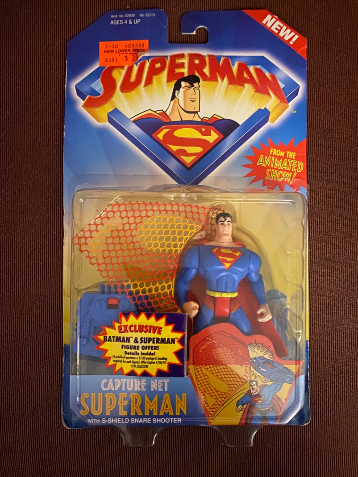 Kenner Superman Animated Show Action Figure Lot Capture Net Superman included
