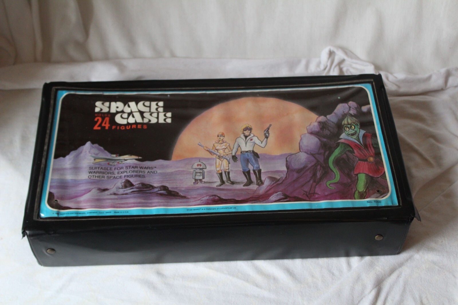 1984 Vintage BAROCO Action Figures Vinyl Space Force Case RARE w/ Plastic Trays