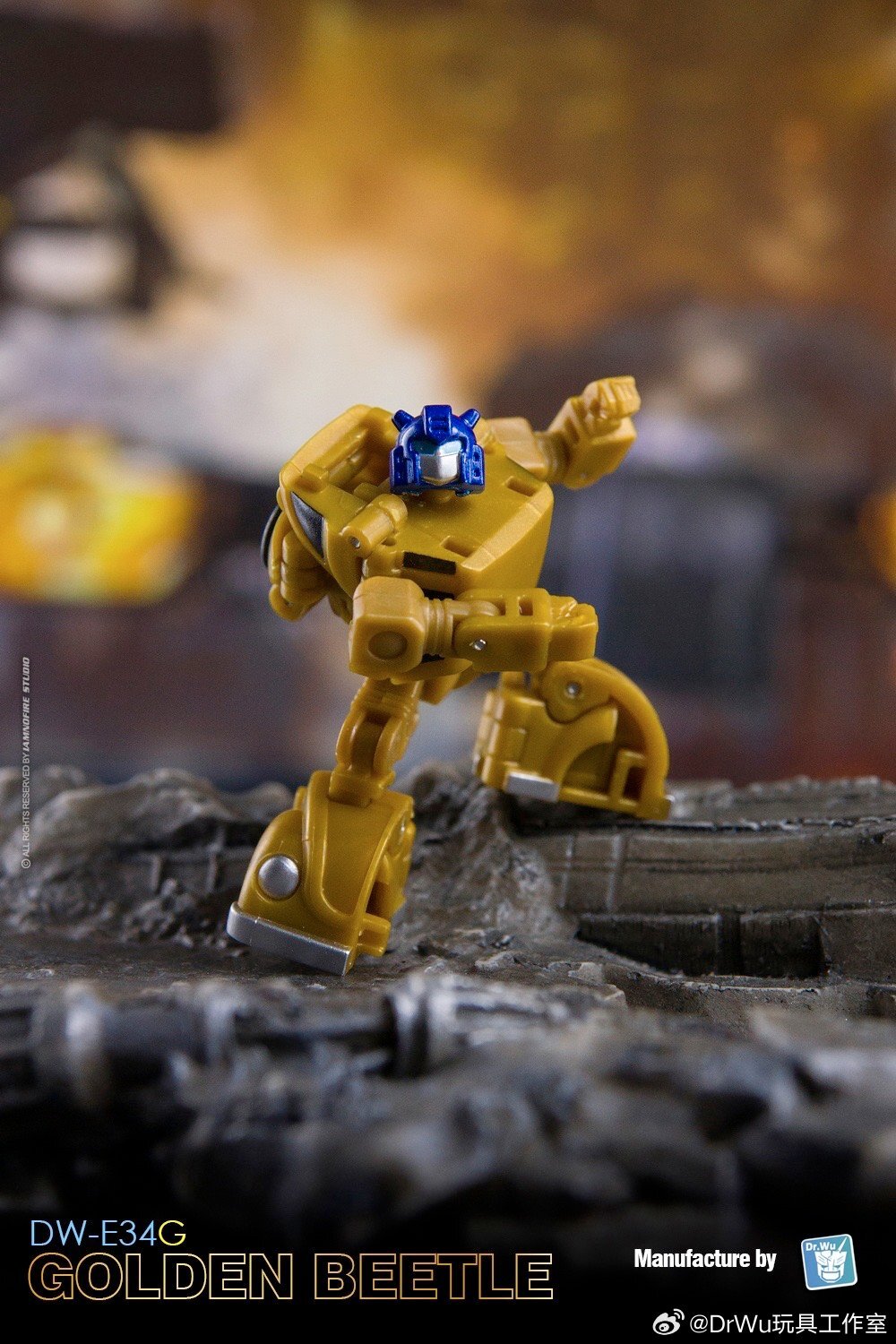 DR.WU DW-E35&DW-E34 Wingman Wasp GOLDEN BEETLE Action Figure MINI 4.5-6 cm Robot